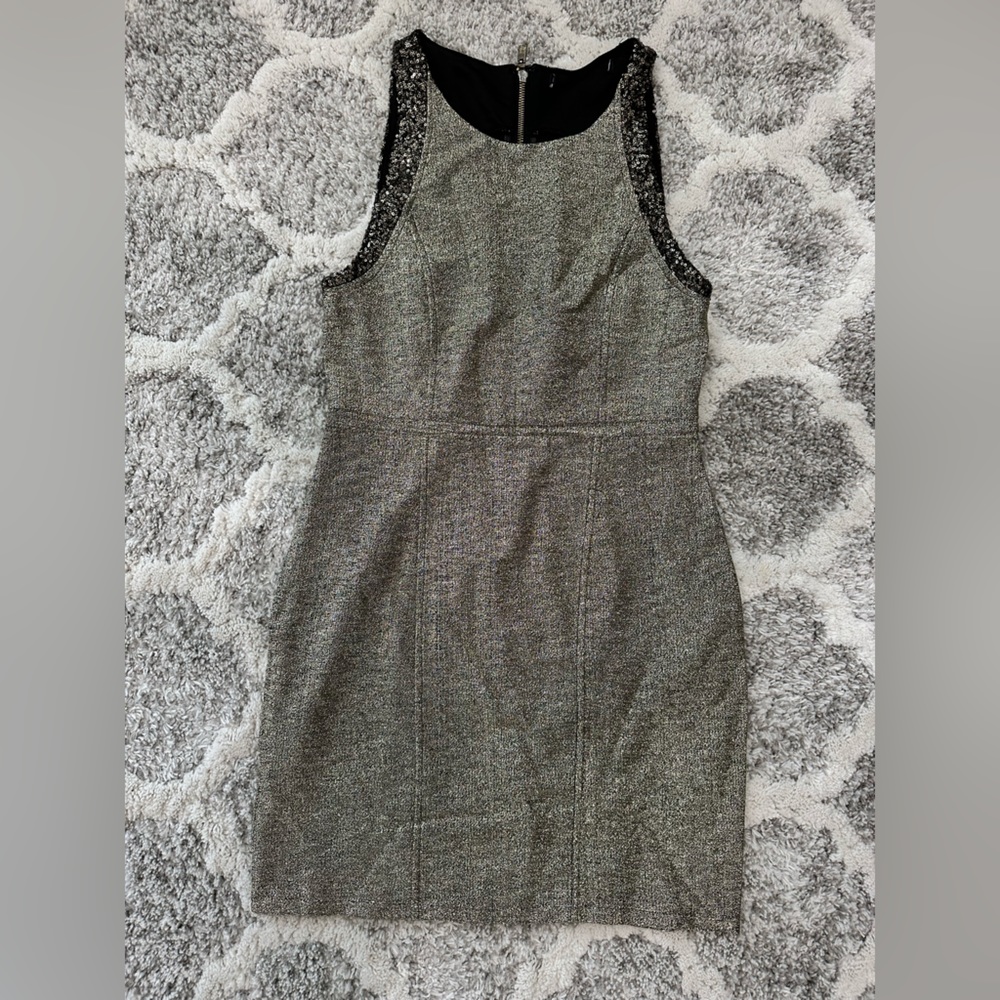 metallic gold dress with sequins